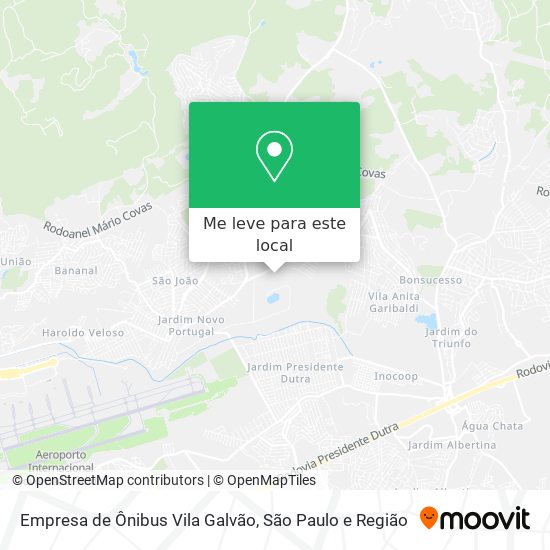 Empresa de Ônibus Vila Galvão mapa