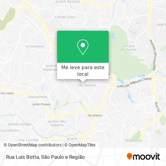 Rua Luís Botta mapa