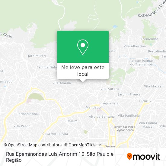 Rua Epaminondas Luís Amorim 10 mapa