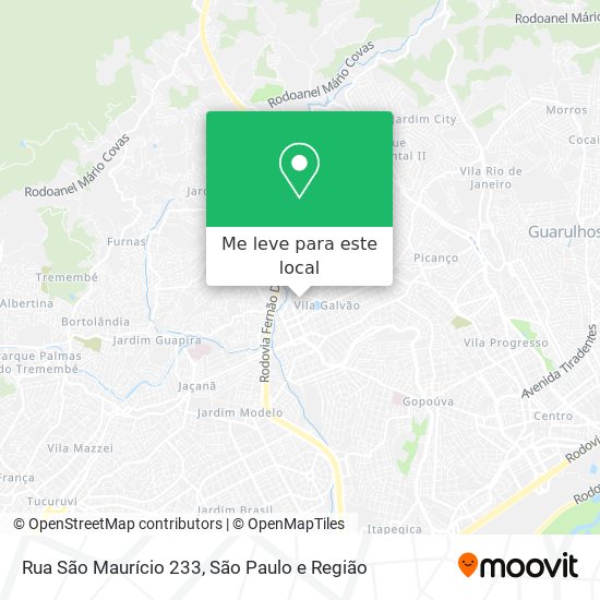 Rua São Maurício 233 mapa