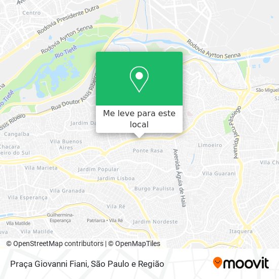 Praça Giovanni Fiani mapa