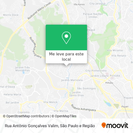 Rua Antônio Gonçalves Valim mapa