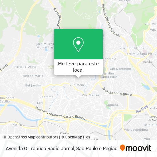 Avenida O Trabuco Rádio Jornal mapa
