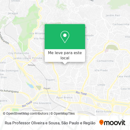 Rua Professor Oliveira e Sousa mapa