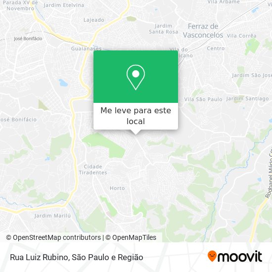 Rua Luiz Rubino mapa