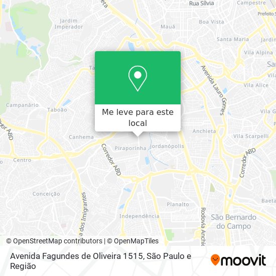 Avenida Fagundes de Oliveira 1515 mapa
