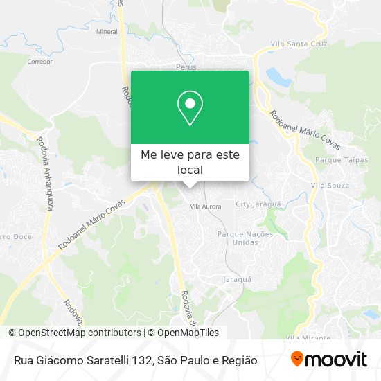 Rua Giácomo Saratelli 132 mapa