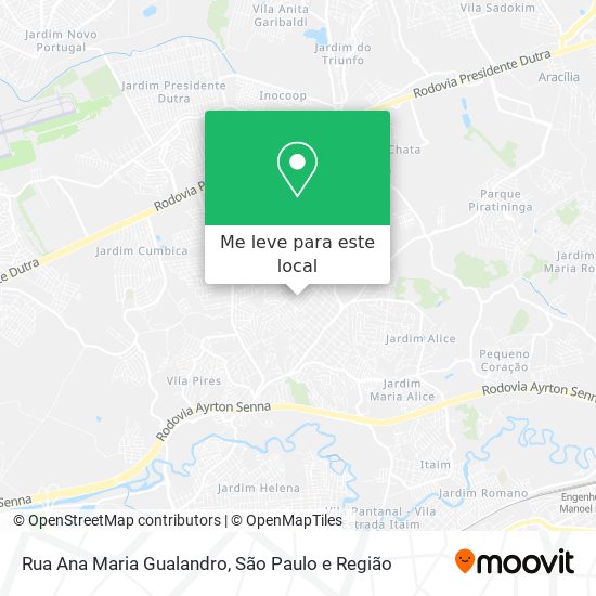 Rua Ana Maria Gualandro mapa