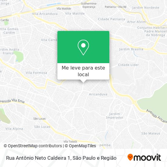 Rua Antônio Neto Caldeira 1 mapa