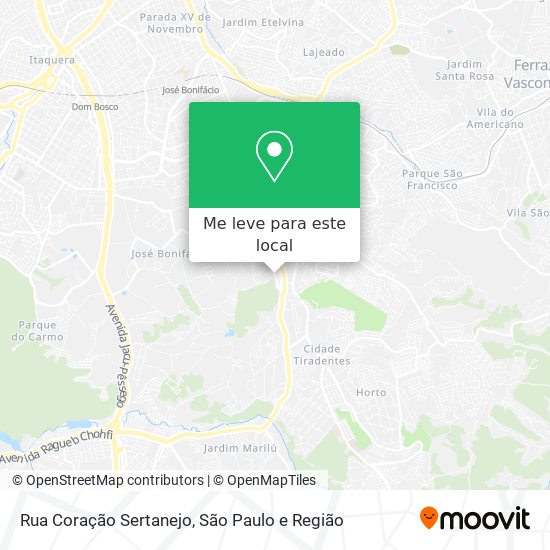 Rua Coração Sertanejo mapa
