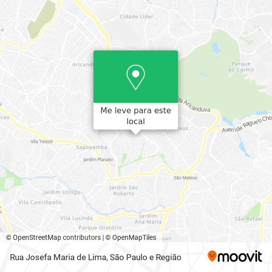 Rua Josefa Maria de Lima mapa