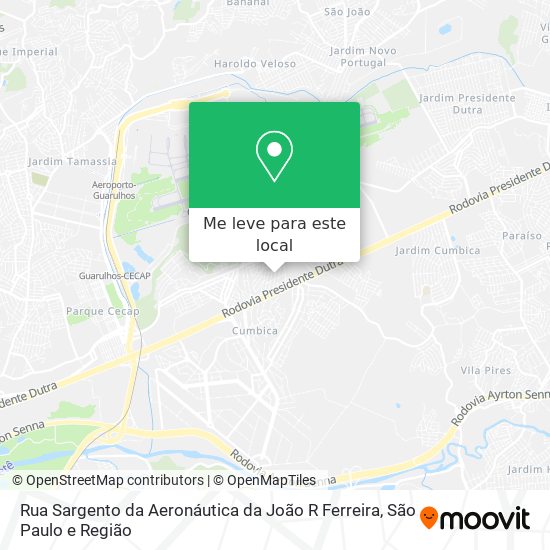 Rua Sargento da Aeronáutica da João R Ferreira mapa