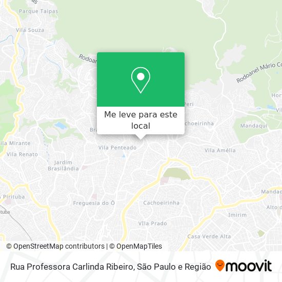 Rua Professora Carlinda Ribeiro mapa