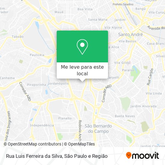 Rua Luis Ferreira da Silva mapa