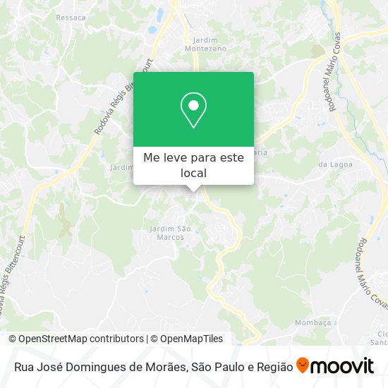 Rua José Domingues de Morães mapa