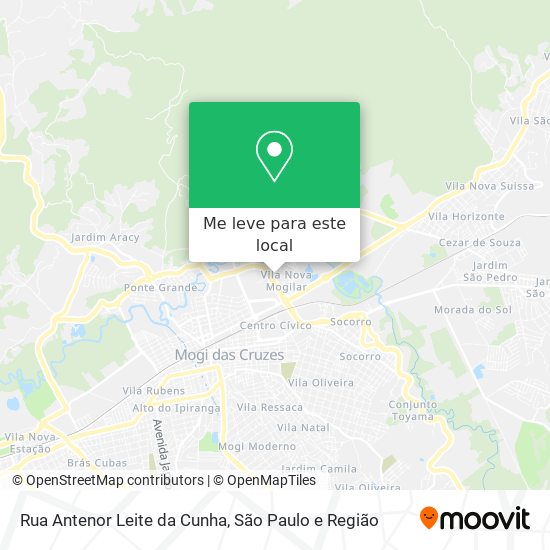 Rua Antenor Leite da Cunha mapa