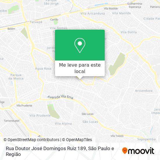 Rua Doutor José Domingos Ruiz 189 mapa