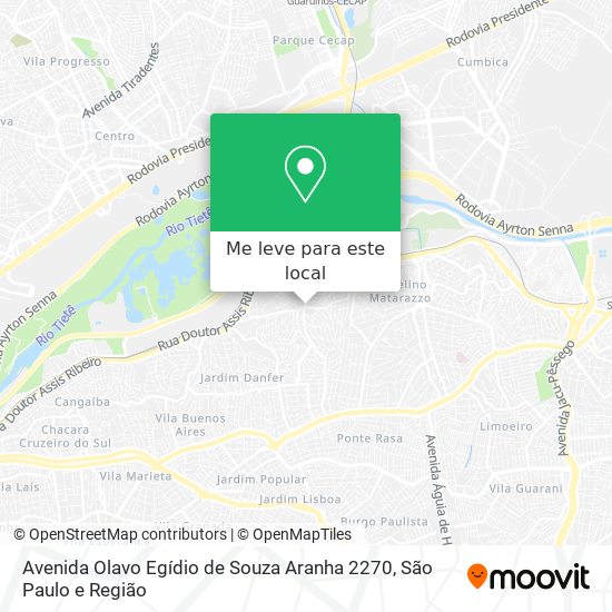 Avenida Olavo Egídio de Souza Aranha 2270 mapa