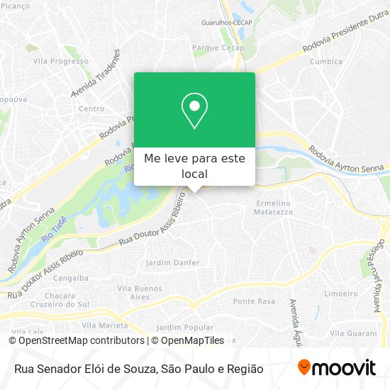 Rua Senador Elói de Souza mapa