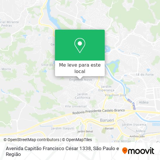 Avenida Capitão Francisco César 1338 mapa