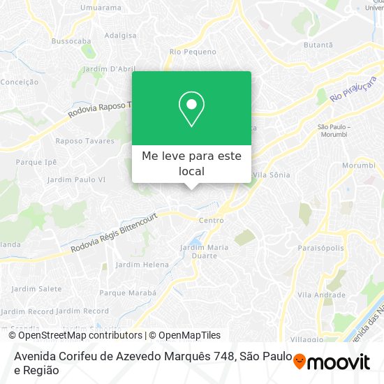 Avenida Corifeu de Azevedo Marquês 748 mapa