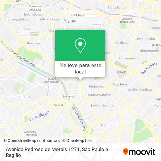 Avenida Pedroso de Morais 1271 mapa