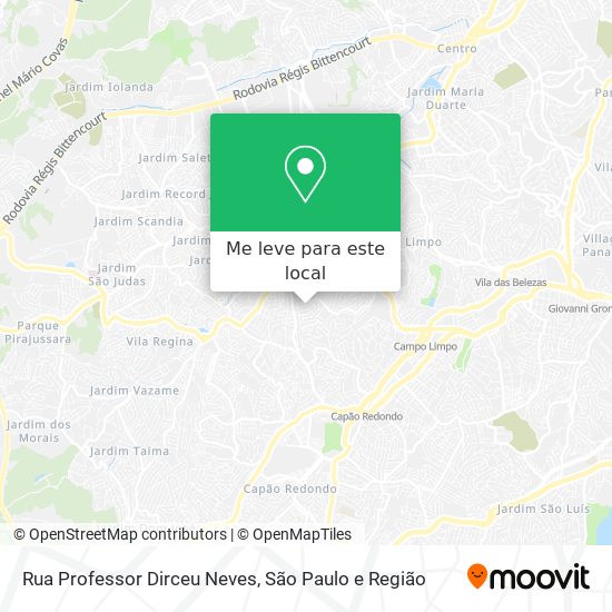 Rua Professor Dirceu Neves mapa