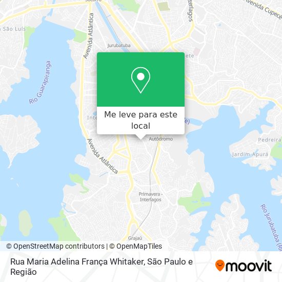 Rua Maria Adelina França Whitaker mapa