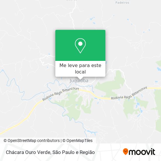 Chácara Ouro Verde mapa
