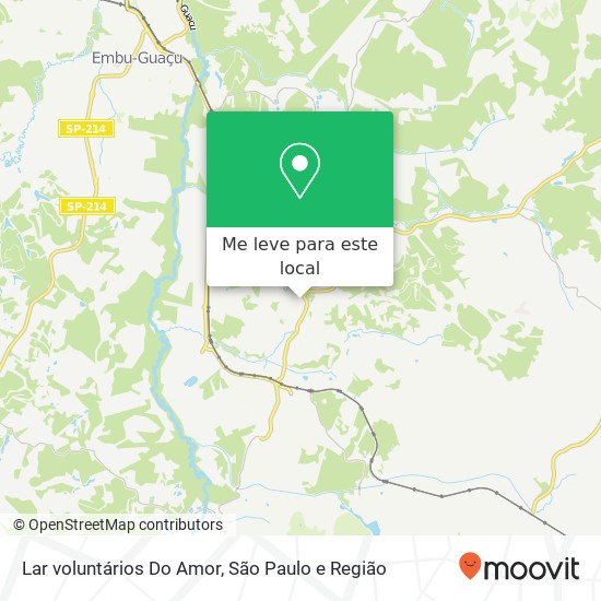 Lar voluntários Do Amor mapa