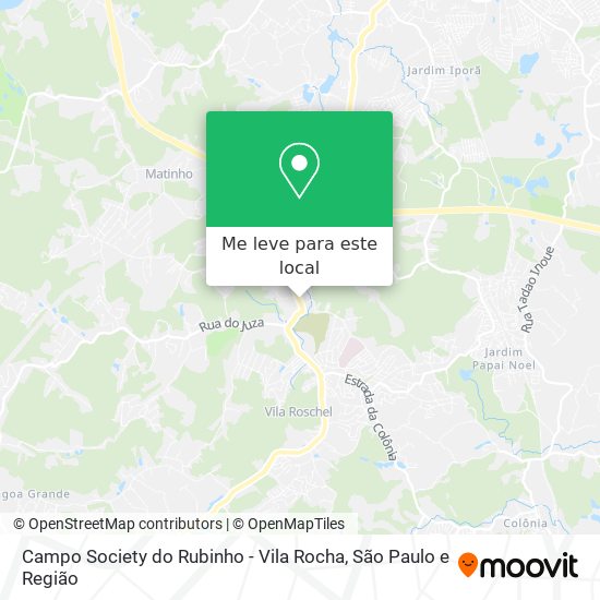 Campo Society do Rubinho -  Vila Rocha mapa