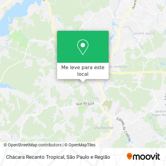 Chácara Recanto Tropical mapa