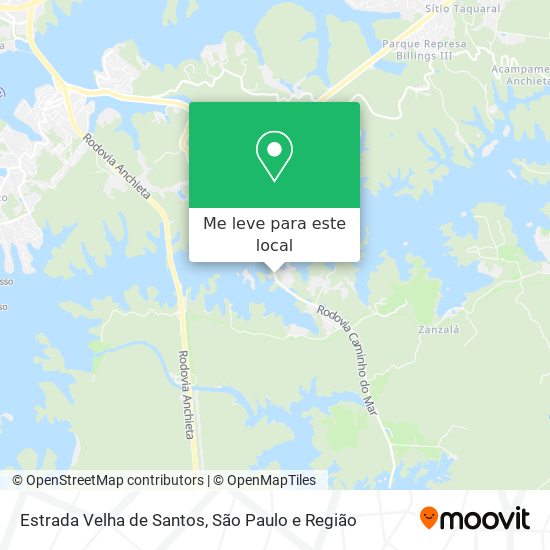 Estrada Velha de Santos mapa