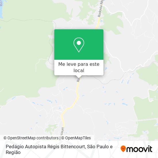 Pedágio Autopista Régis Bittencourt mapa