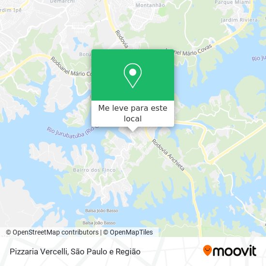 Pizzaria Vercelli mapa