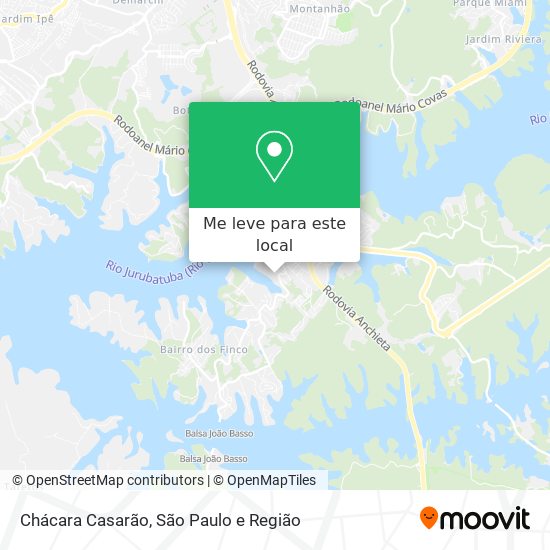 Chácara Casarão mapa