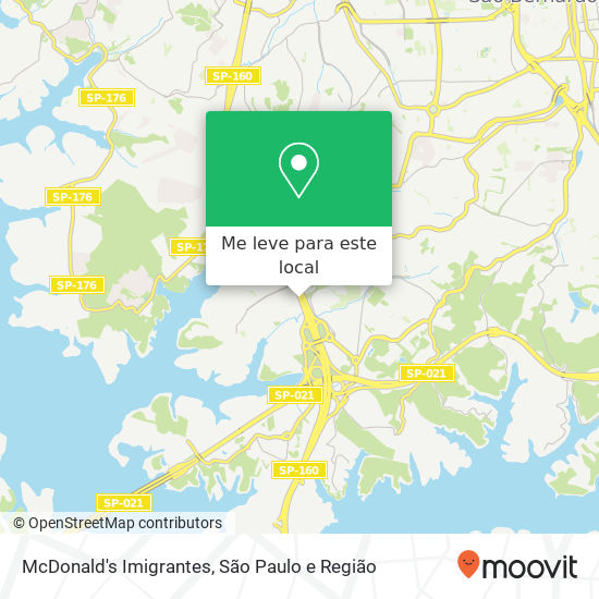 McDonald's Imigrantes mapa
