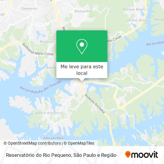 Reservatório do Rio Pequeno mapa