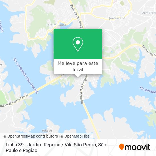 Linha 39 - Jardim Reprrsa / Vila São Pedro mapa