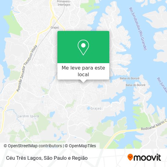 Céu Três Lagos mapa