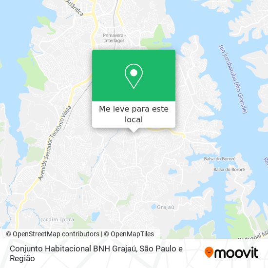 Conjunto Habitacional BNH Grajaú mapa