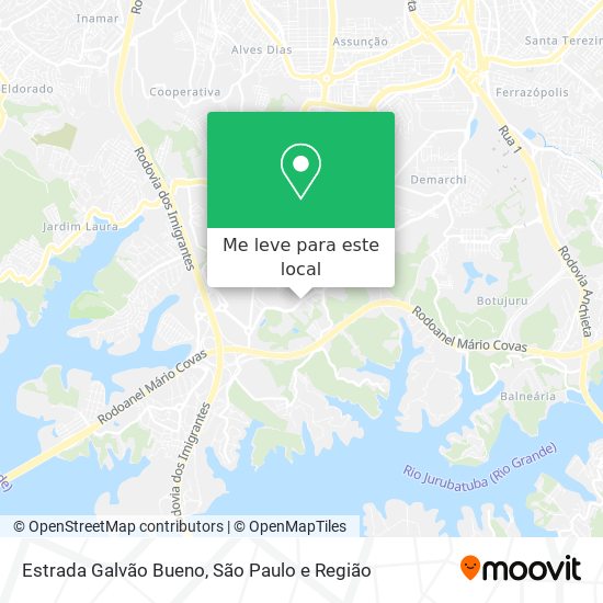 Estrada Galvão Bueno mapa
