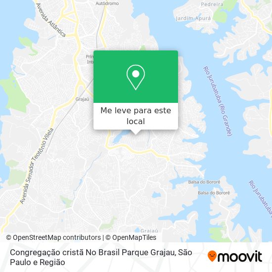 Congregação cristã No Brasil Parque Grajau mapa