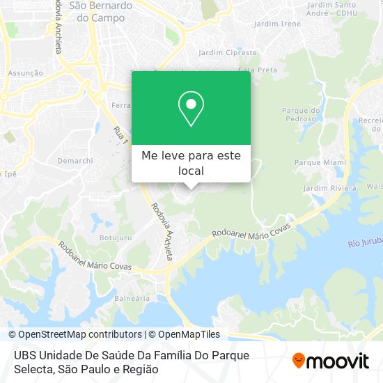 UBS Unidade De Saúde Da Família Do Parque Selecta mapa