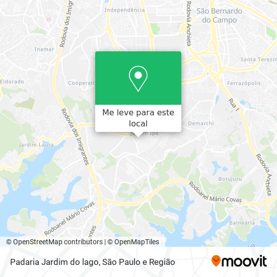 Padaria Jardim do lago mapa
