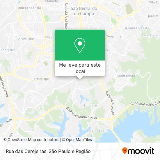 Rua das Cerejeiras mapa