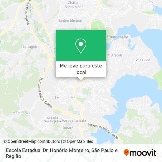 Escola Estadual Dr. Honório Monteiro mapa