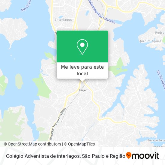 Colégio Adventista de interlagos mapa