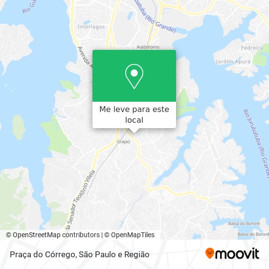 Praça do Córrego mapa