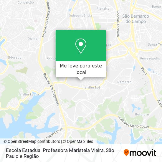 Escola Estadual Professora Maristela Vieira mapa